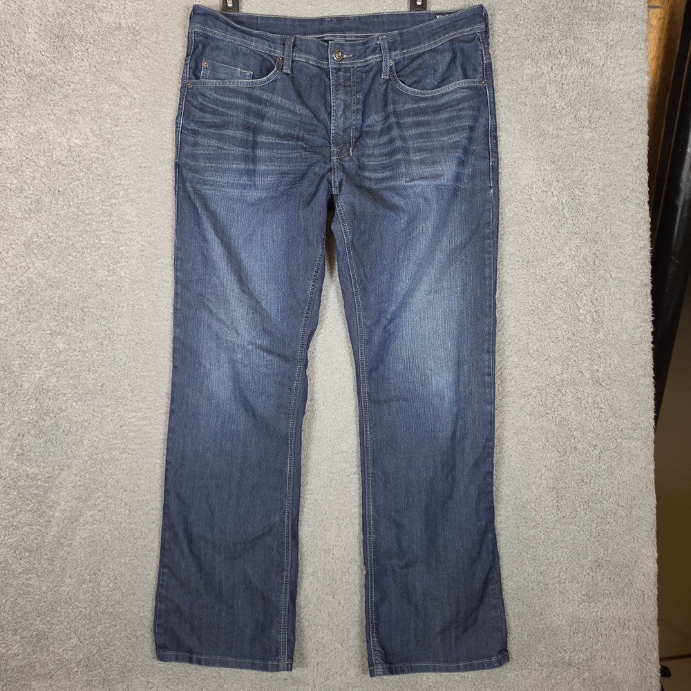 Buffalo Jeans Mens 38x32 Blue Excellent Straight Leg Stretch Denim Driven-X - Picture 2 of 9
